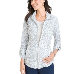 Women's Blue Patterned Jacket